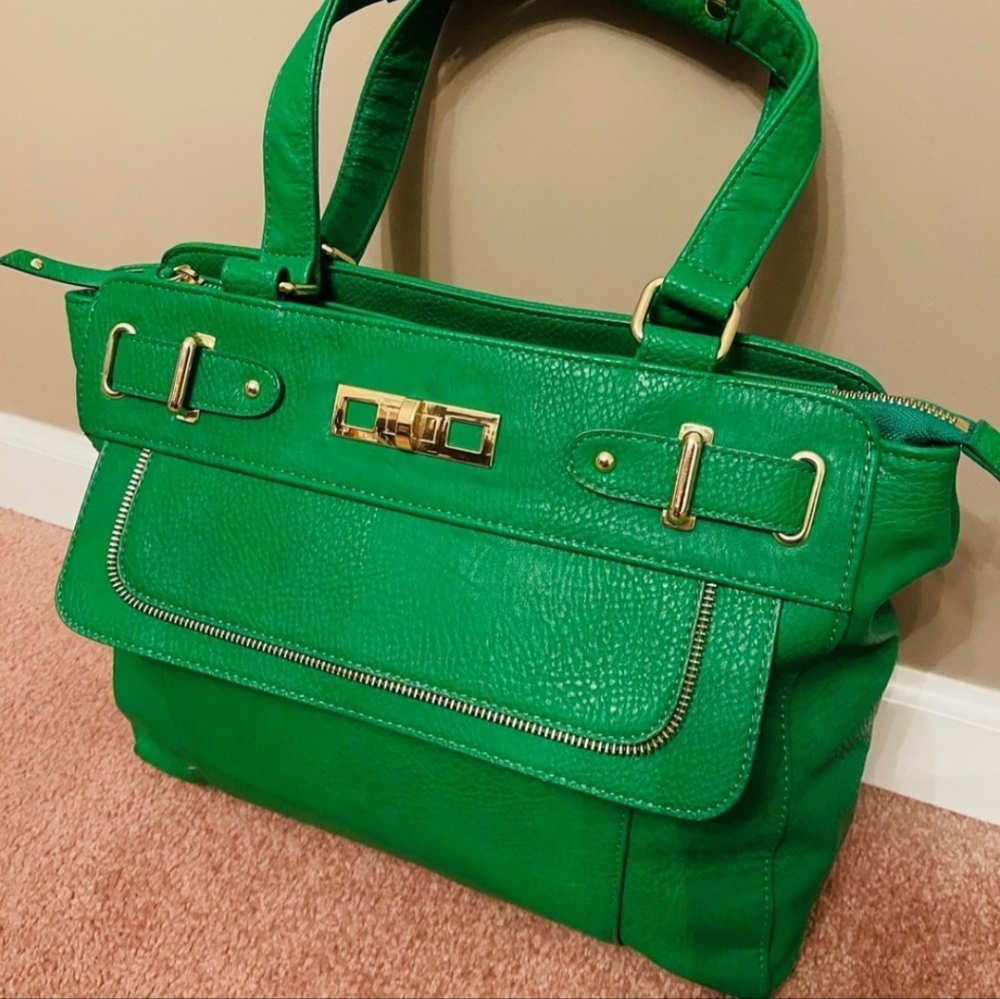 Olivia +Joy BNWOT Faux Leather Green Handbag